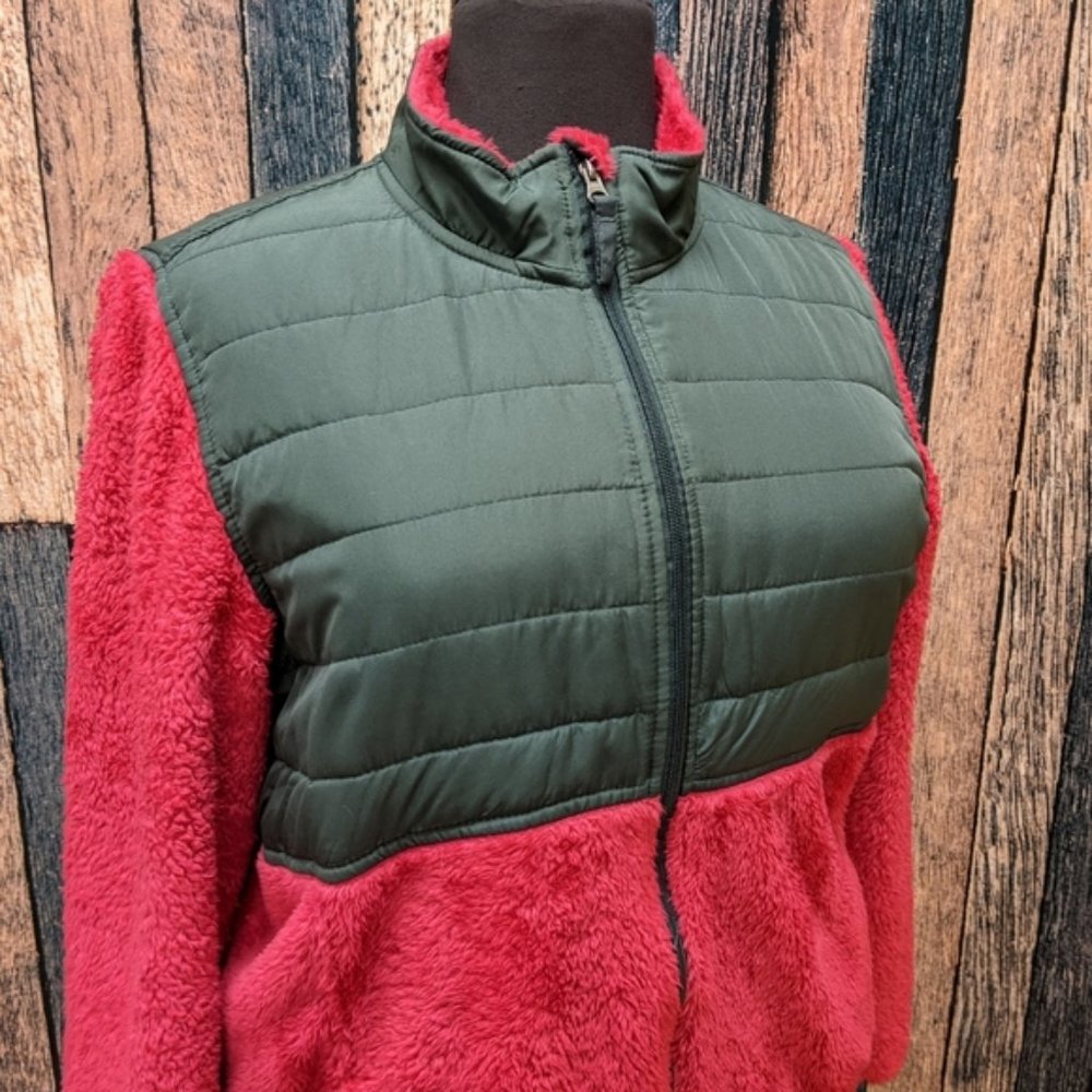 Pink Fleece Zip Front Jacket